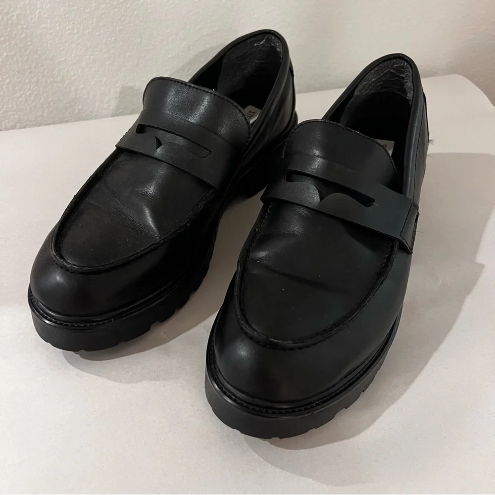 Steve Madden Black Loafers Size 10 - Picture 1 of 12